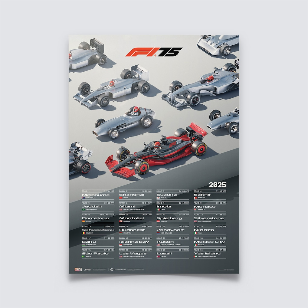 Formula 1 75th Anniversary - Calendar Poster - 2025